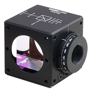 VC5-532 - 30 mm Cage-Cube-Mounted Variable Circular Polarizer 532 nm, 8-32 Tap