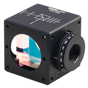 VC5-1550 - 30 mm Cage-Cube-Mounted Variable Circular Polarizer 1550 nm, 8-32 Tap