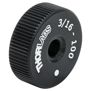 F19SSK1L - Ø0.71in 3/16in-100 Removable Adjuster Knob