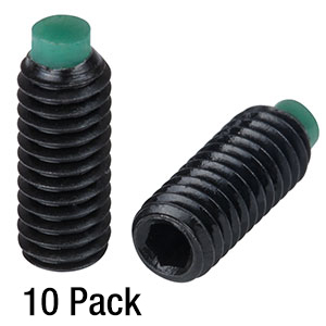 SS4MN10 - M4 x 0.7 Alloy Steel Nylon-Tipped Setscrew, 10 mm Long, 10 Pack