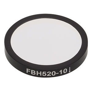 FBH520-10 - Hard-Coated Bandpass Filter, Ø25 mm, CWL = 520 nm, FWHM = 10 nm