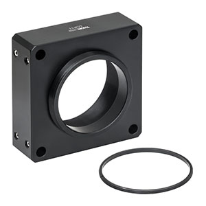 LCP11 - 60 mm Cage Plate, Internal and External SM2 Threads, 8-32 Tap (One SM2RR Retaining Ring Included) 
