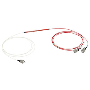 PN635R2F1 - 1x2 PM Coupler, 635 ± 15 nm, 90:10 Split, &ge;18 dB PER, FC/PC Connectors