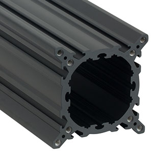 XT95B-400 - 95 mm Precision Construction Rail, Black Anodized, L = 400 mm