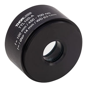 TTL100-A - Tube Lens, f = 100 mm, ARC: 350 - 700 nm, External SM2 Threads