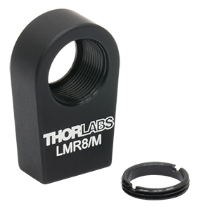 LMR8/M - Lens Mount with Retaining Ring for Ø8 mm Optics, M4 Tap