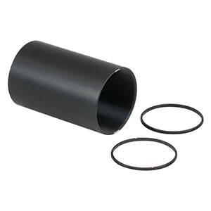 SM2M35 - SM2 Lens Tube Without External Threads, 3.5in Thread Depth, Two Retaining Rings Included