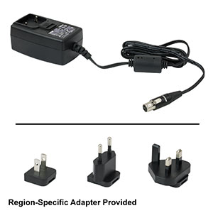 DS15 - 15 VDC, 1.2 A Regulated Power Supply with Mini-XLR Connector, 100/240 VAC