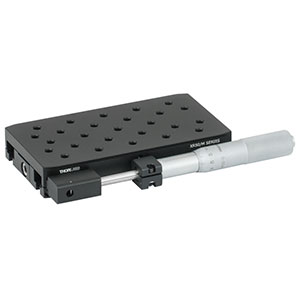 XR50P/M - 50 mm Travel Linear Translation Stage, Side-Mounted Micrometer, M6 x 1.0 Taps