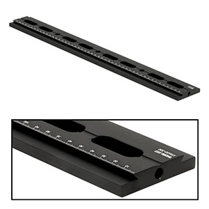 XT66SD-500 - 66 mm Single Dovetail Rail with Mounting Counterbores, L = 500 mm