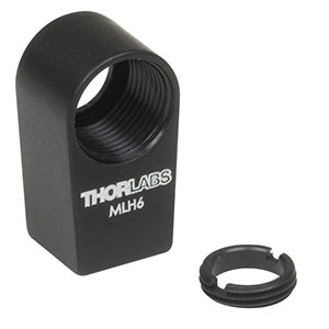 MLH6 - Mini-Series Lens Mount with Retaining Ring for Ø6 mm Optics, 4-40 Tap