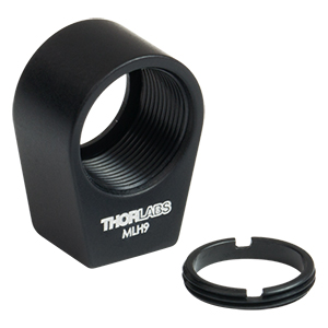 MLH9 - Mini-Series Lens Mount with Retaining Ring for Ø9 mm Optics, 4-40 Tap