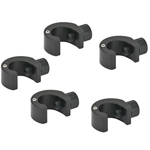 R2/M-P5 - Slip-On Optical Post Collar for Ø1/2in Posts, M6 Thumbscrew, 5 Pack