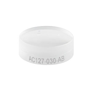 AC127-030-AB - f = 30.0 mm, Ø1/2in Achromatic Doublet, ARC: 400 - 1100 nm