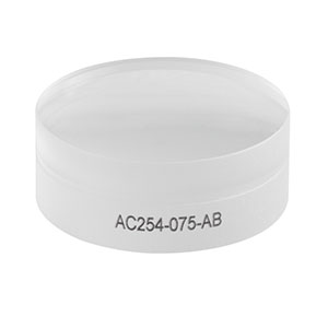 AC254-075-AB - f = 75.0 mm, Ø1in Achromatic Doublet, ARC: 400 - 1100 nm
