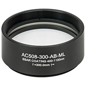 AC508-300-AB-ML - f = 300.0 mm, Ø2in Achromatic Doublet, SM2-Threaded Mount, ARC: 400 - 1100 nm