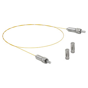 MV12L05 - Ø100 µm, 0.22 NA, UHV, High-Temp. SMA Patch Cable, Low OH, 0.5 m Long
