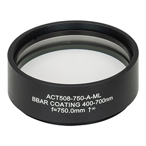 ACT508-750-A-ML - f = 750 mm, Ø2in Achromatic Doublet, SM2-Threaded Mount, ARC: 400 - 700 nm