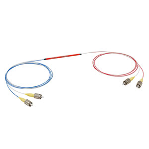 TN1310R3F2 - 2x2 Narrowband Fiber Optic Coupler, 1310 ± 15 nm, 75:25 Split, FC/PC Connectors