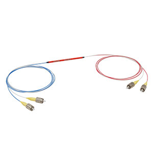 TN1310R5F2 - 2x2 Narrowband Fiber Optic Coupler, 1310 ± 15 nm, 50:50 Split, FC/PC Connectors