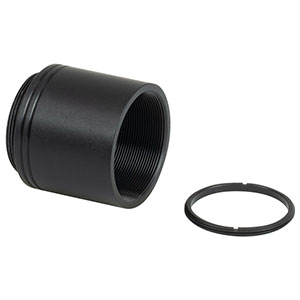 CM1L10 - Extension Tube, Internal SM1 Threading of 1in Depth, External C-Mount Threading, One Retaining Ring Included