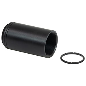 CM1L20 - Extension Tube, Internal SM1 Threading of 2in Depth, External C-Mount Threading, One Retaining Ring Included