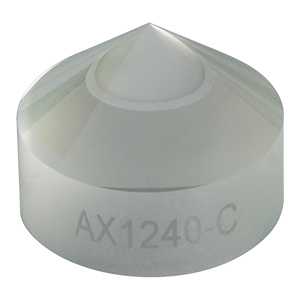 AX1240-C - 40.0°, 1050 - 1700 nm AR Coated UVFS, Ø1/2in (Ø12.7 mm) Axicon