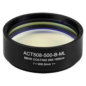 ACT508-500-B-ML - f=500 mm, Ø2in Achromatic Doublet, SM2-Threaded Mount, ARC: 650-1050 nm