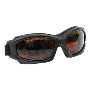 LG12C - Laser Safety Goggles, Amber Lenses, 11% Visible Light Transmission, Modern Goggle Style