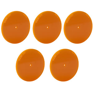 ADF9-P5 - Fluorescent Alignment Disk, Ø1.5 mm Hole, Orange, 5 Pack