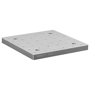 MB6S - Passivated Stainless Steel Breadboard, 6in x 6in x 1/2in, 1/4in-20 Taps