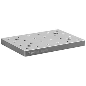 MB46S - Passivated Stainless Steel Breadboard, 4in x 6in x 1/2in, 1/4in-20 Taps
