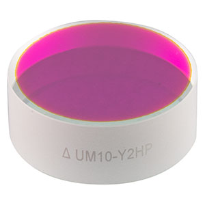 UM10-Y2HP - Ø1in Picosecond Yb Laser Line Mirror, Second Harmonic, 500 - 550 nm