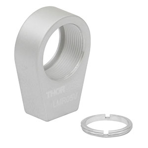 LMR05V - Vacuum-Compatible Lens Mount with Retaining Ring for Ø1/2in Optics, 8-32 Tap