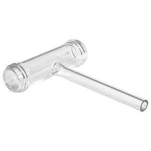 TGC100A - Empty Glass Cell with Threaded Ends, 100 mm Long, One Fill Tube