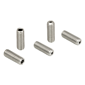 SS4MS12V - M4 x 0.7 Vacuum-Compatible Vented Setscrew, A4 Stainless Steel, 12 mm Long, 5 Pack