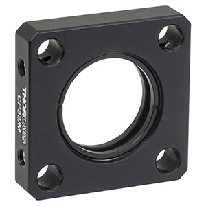 CP33/M - SM1-Threaded 30 mm Cage Plate, 0.35in Thick, 2 Retaining Rings, M4 Tap