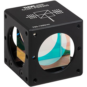 CCM1-PBS255 - 30 mm Cage Cube-Mounted Polarizing Beamsplitter Cube, 700 - 1300 nm, 8-32 Tap