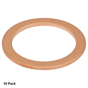 VGC10 - 1/4-Hard OFHC 99.99% Pure Copper Gaskets for Ø2.75in CF Flange, 10 Pack