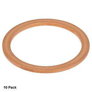 VGA10 - Annealed OFHC 99.99% Pure Copper Gaskets for Ø2.75in CF Flange, 10 Pack