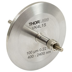 VK4L1S - Fiber Feedthrough for KF40 Flange, Low OH, Ø100 µm Core, 400 - 2400 nm, 0.22 NA, SMA