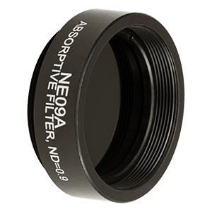 NE09A - Ø25 mm Absorptive ND Filter, SM1-Threaded Mount, Optical Density: 0.9