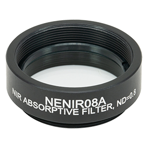 NENIR08A - Ø25 mm NIR Absorptive ND Filter, SM1-Threaded Mount, OD: 0.8