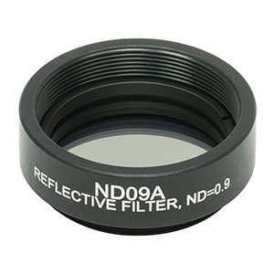 ND09A - Reflective Ø25 mm ND Filter, SM1-Threaded Mount, Optical Density: 0.9