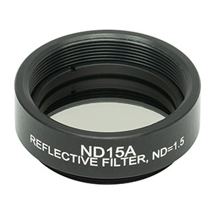 ND15A - Reflective Ø25 mm ND Filter, SM1-Threaded Mount, Optical Density: 1.5