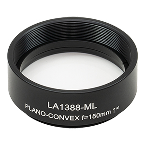 LA1388-ML - Ø1.5in N-BK7 Plano-Convex Lens, SM1.5-Threaded Mount, f = 150 mm, Uncoated