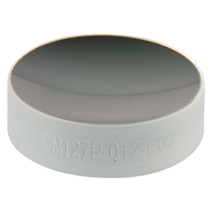 CM127P-012-E02 - Ø1/2in Dielectric-Coated Concave Mirror, 400 - 750 nm, f = 12 mm, Back Side Polished