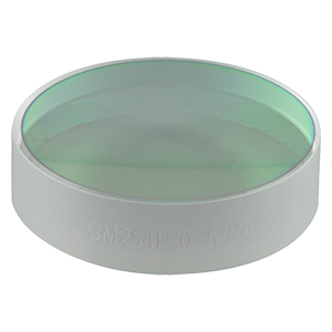 CM254P-075-E03 - Ø1in Dielectric-Coated Concave Mirror, 750 - 1100 nm, f = 75 mm, Back Side Polished