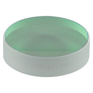 CM254P-100-E03 - Ø1in Dielectric-Coated Concave Mirror, 750 - 1100 nm, f = 100 mm, Back Side Polished