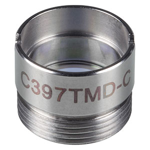 C397TMD-C - f = 11.0 mm, NA = 0.30, WD = 8.2 mm, Mounted Aspheric Lens, ARC: 1050 - 1700 nm